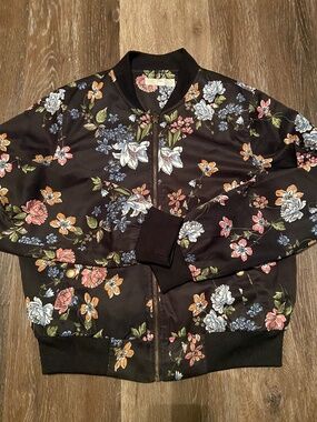 Floral satin jacket